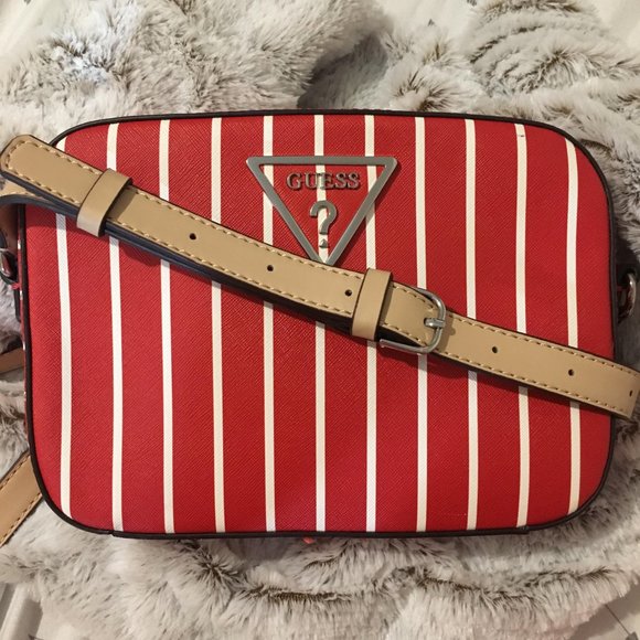 Guess Kamryn Red Stripe Crossbody New without tags - Picture 2 of 4
